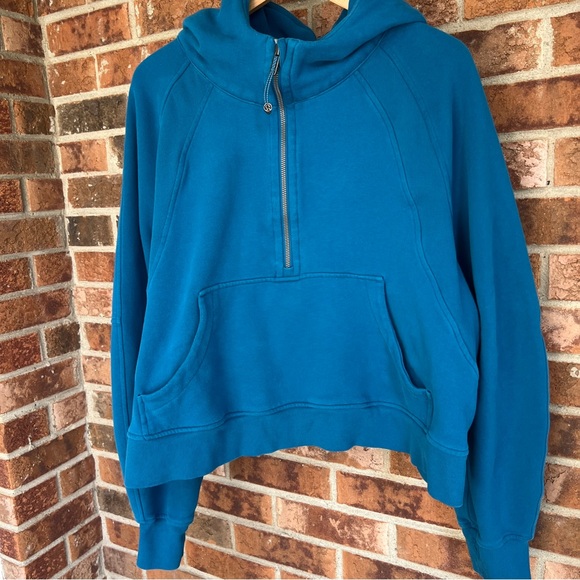 Lululemon  2021 cuba Oversized 1/2 Zip Hoodie Blue Borealis EUC XL/XXL - Picture 3 of 16
